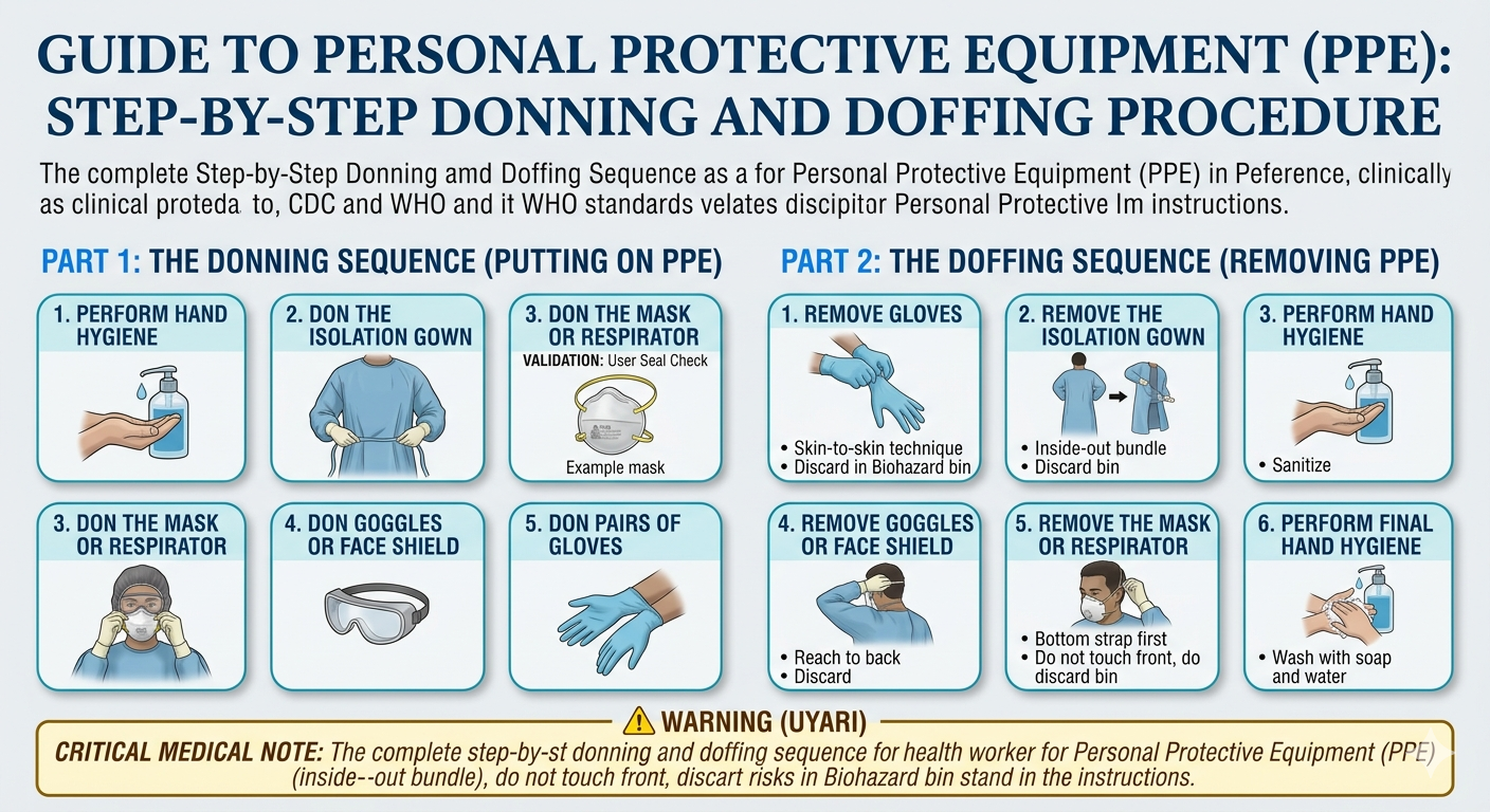 Proper PPE Donning Sequence Chart for Healthcare Workers